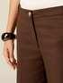 Pantaloni palazzo in twill misto cotone image number 2
