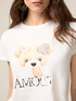 T-shirt in cotone con stampa e applicazioni image number 2