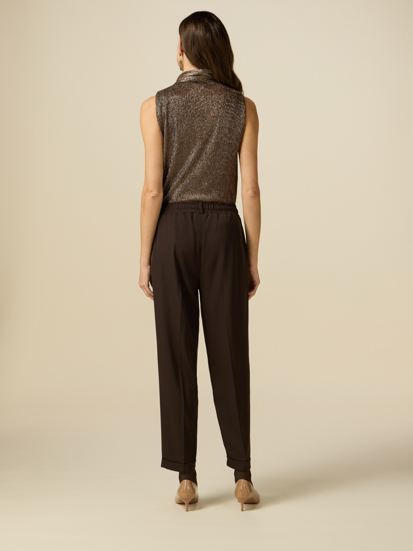 Joggers with animal print ribbon image number 1