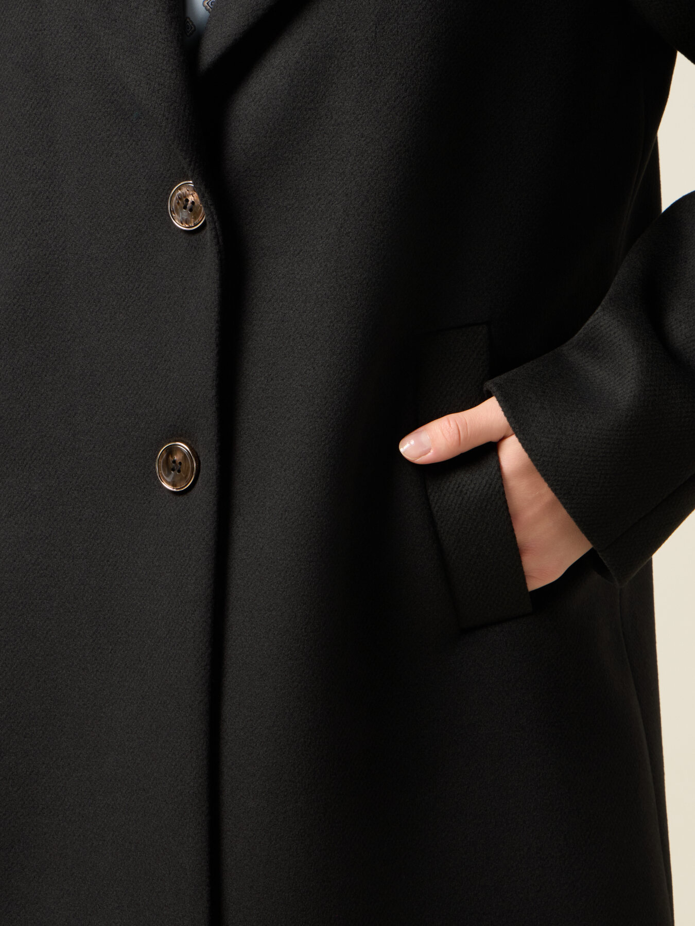 Mid-length coat with buttons image number 2