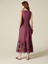 Long cotton dress with openwork details image number 1