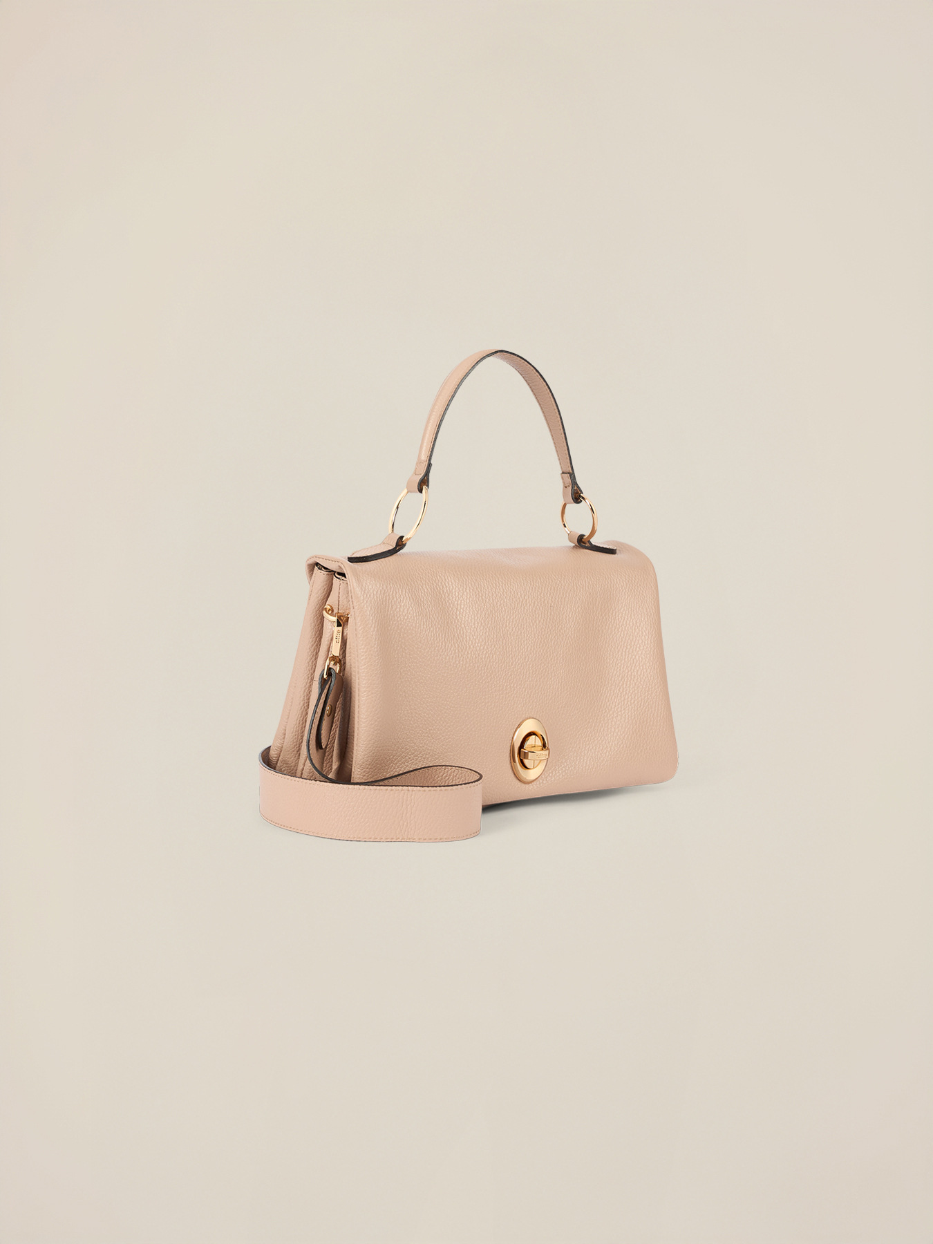 Sac bandouli&egrave;re en cuir v&eacute;ritable image number 3