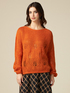 Mohair blend sweater with openwork image number 0