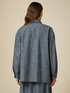 Camisa amplia mezcla de lino efecto denim image number 1