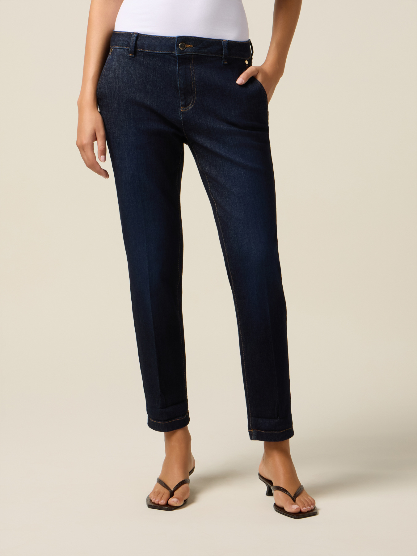 Jeans chinos blu rinse image number 3