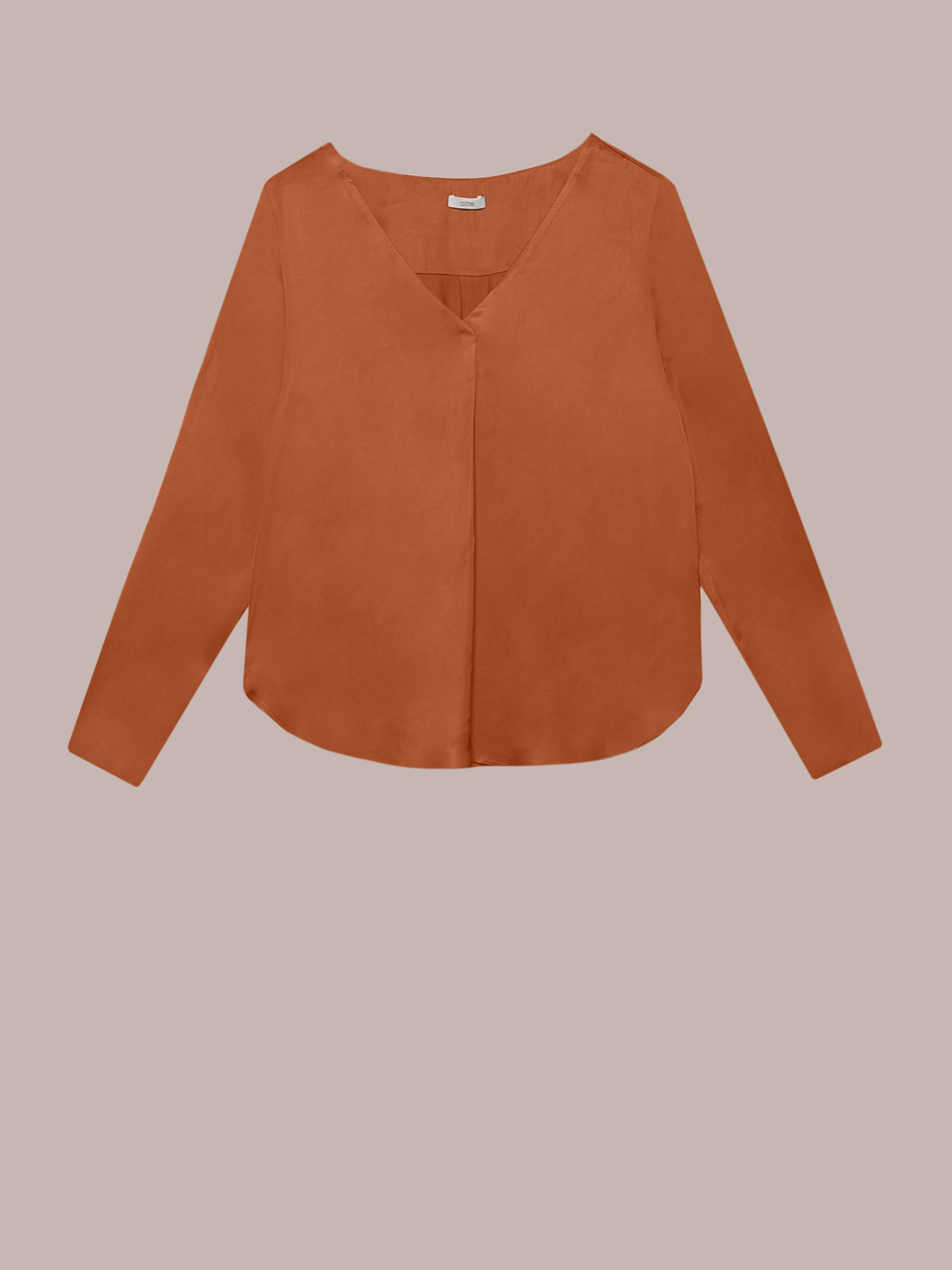 Blusa con scollo a V image number 3