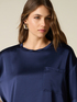 Blusa boxy in raso di viscosa image number 2