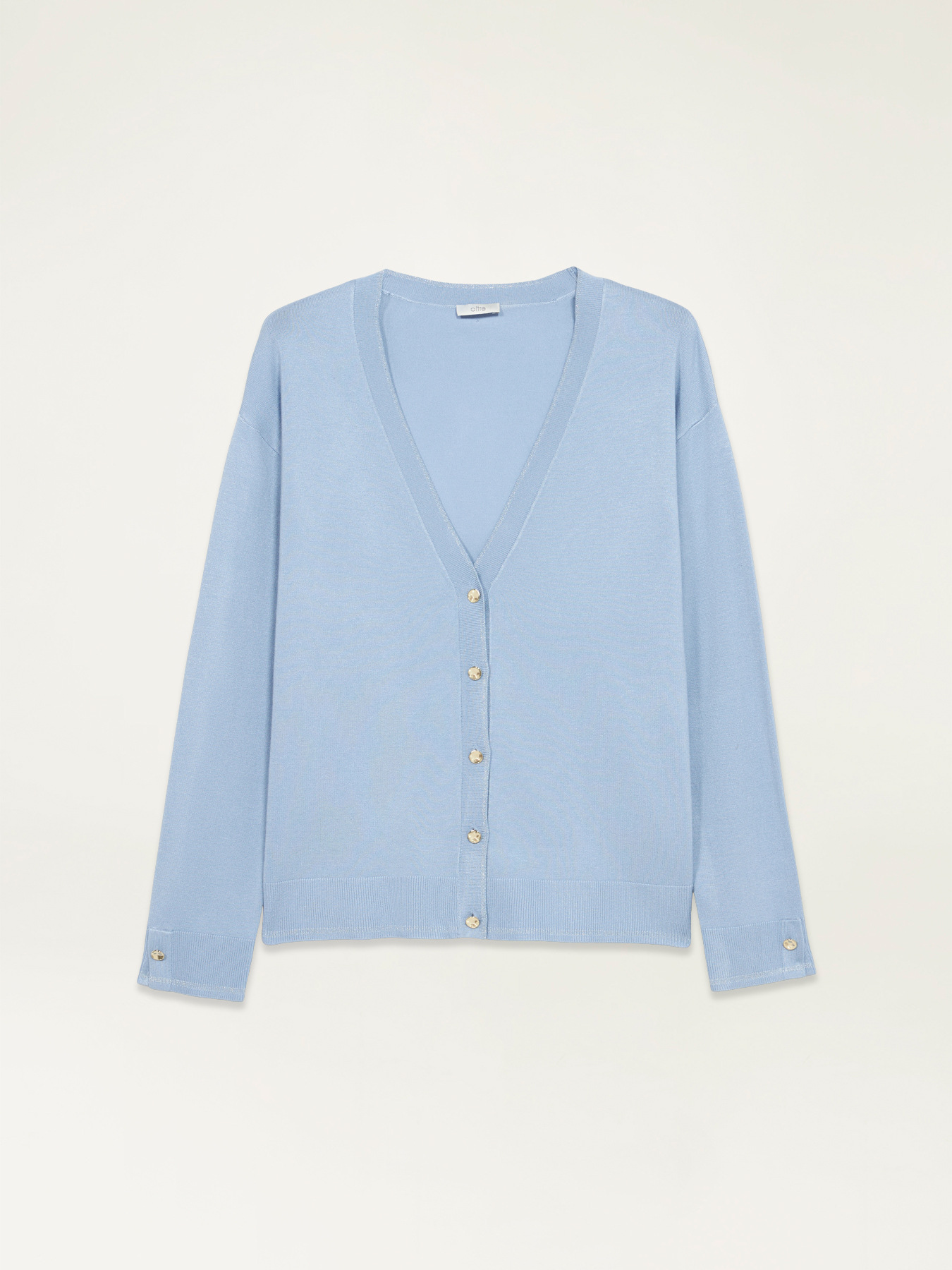 Cardigan col en V avec bords lurex image number 4