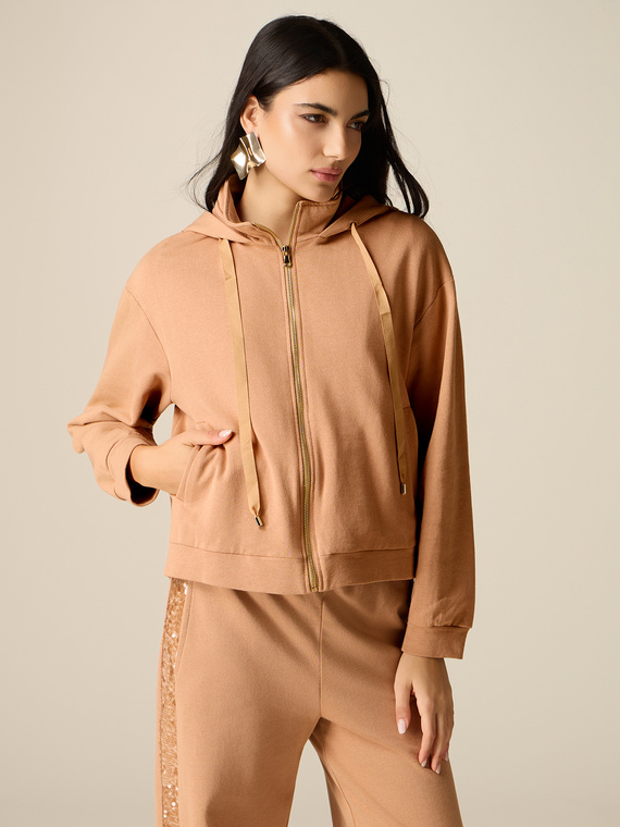 Sweat &agrave; capuche avec d&eacute;tails en paillettes