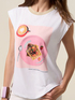 T-shirt with print and appliqu&eacute;s image number 2