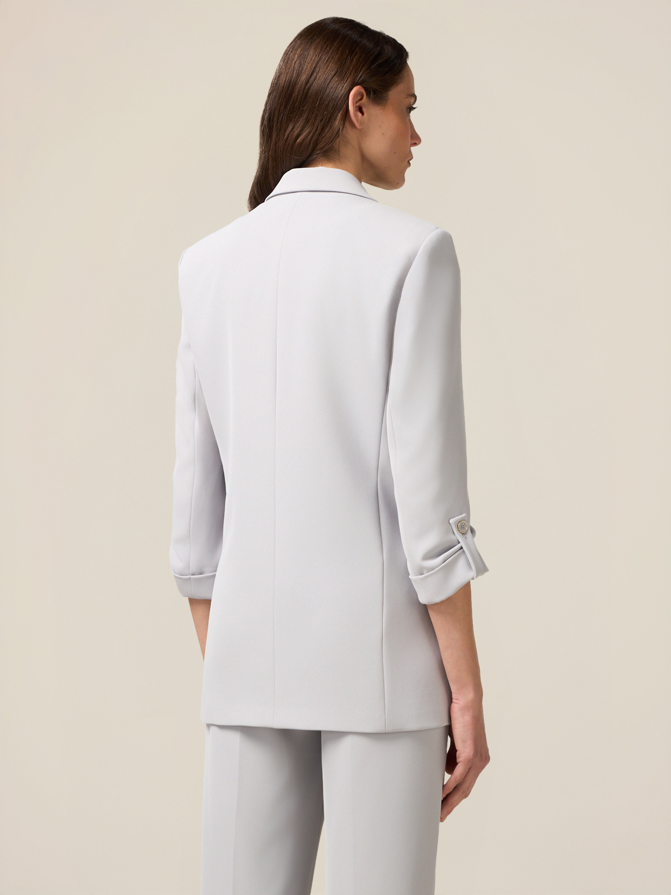 Blazer aperto in tessuto fluido image number 1