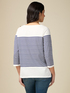 Striped T-shirt with three-quarter sleeves image number 1
