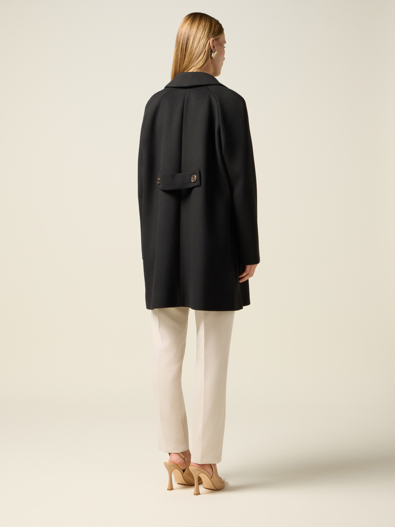 Mid-length coat with buttons image number 1