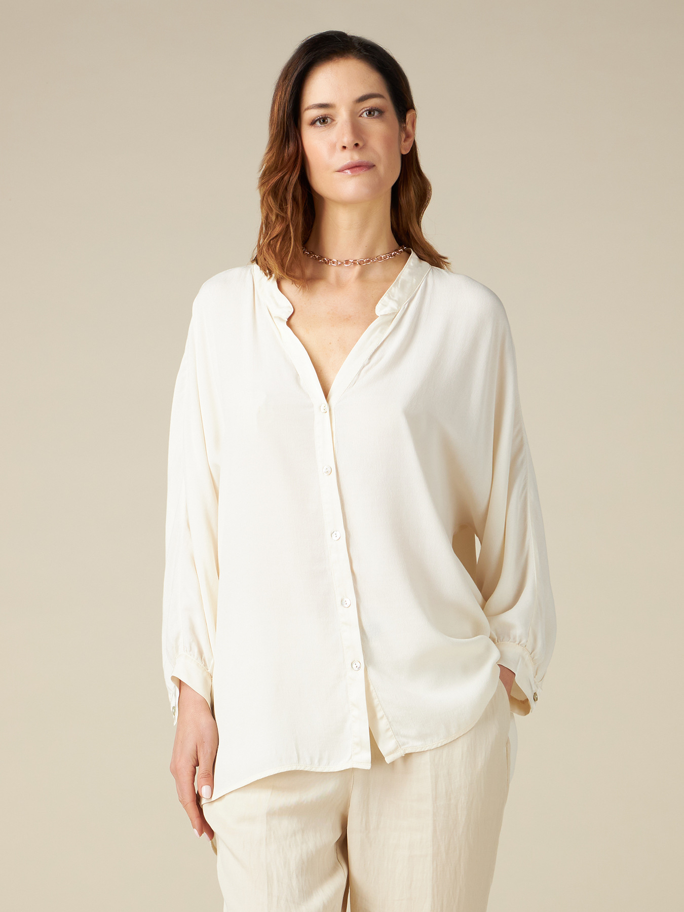 Oversized viscose shirt image number 0