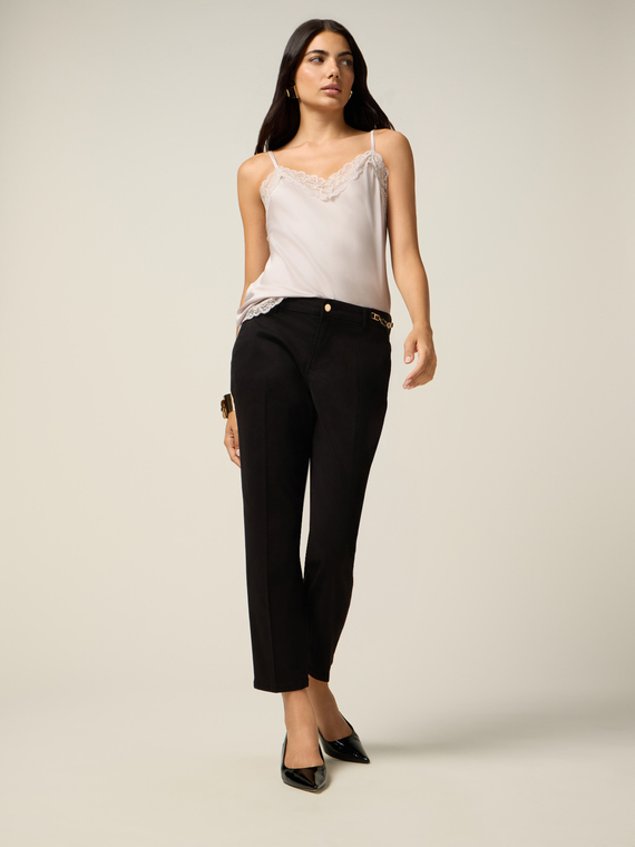 Cotton-lyocell chino trousers