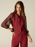 Crepe fabric vest image number 0
