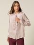 Satin shirt with ruffles image number 0