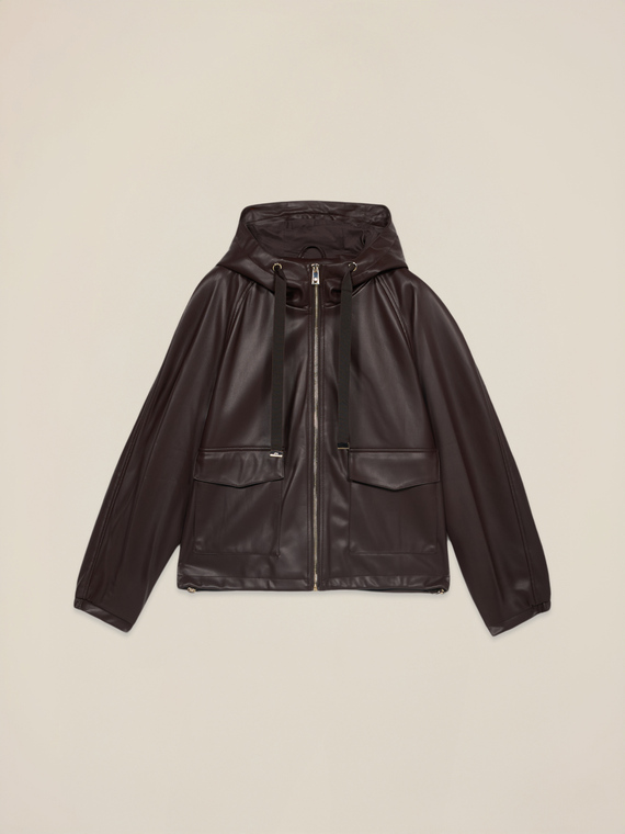 Kurze Jacke mit Kapuze und Rei&szlig;verschluss