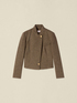 Kurze Jacke aus Fischgrat-Stoff mit Wollmischung image number 3