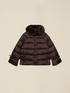 Down jacket with hood and furry trim image number 4