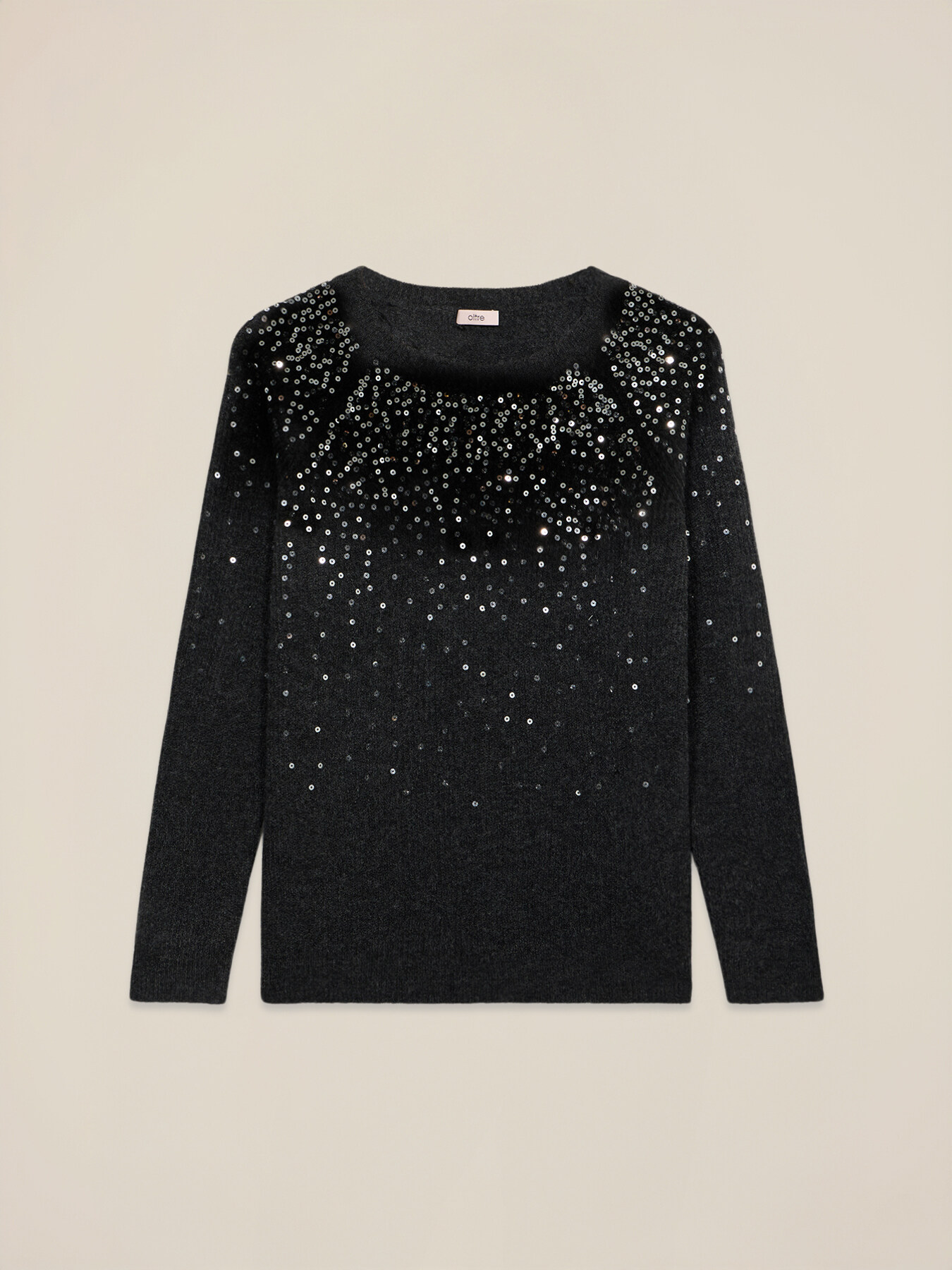 Mixed wool sweater with sequins image number 3