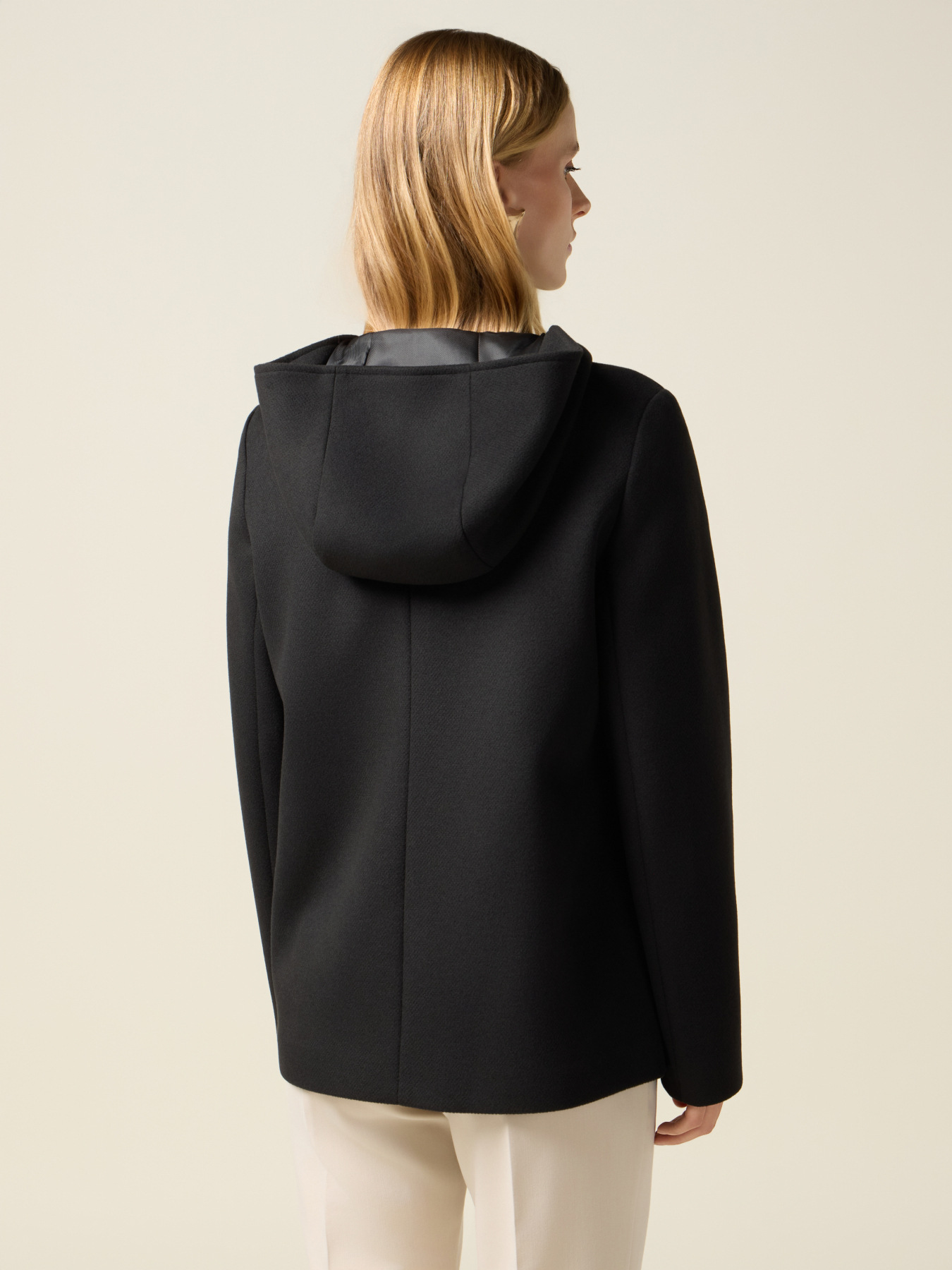 Hooded jacket with buckle image number 1