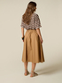 Flared poplin skirt image number 1
