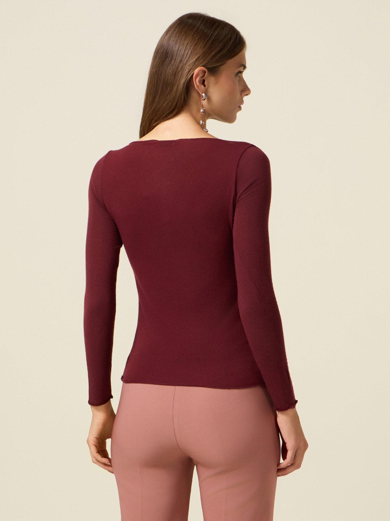 Cotton and cashmere blend T-shirt image number 1