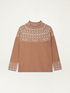 Pullover mit Intarsien und Steinen image number 3