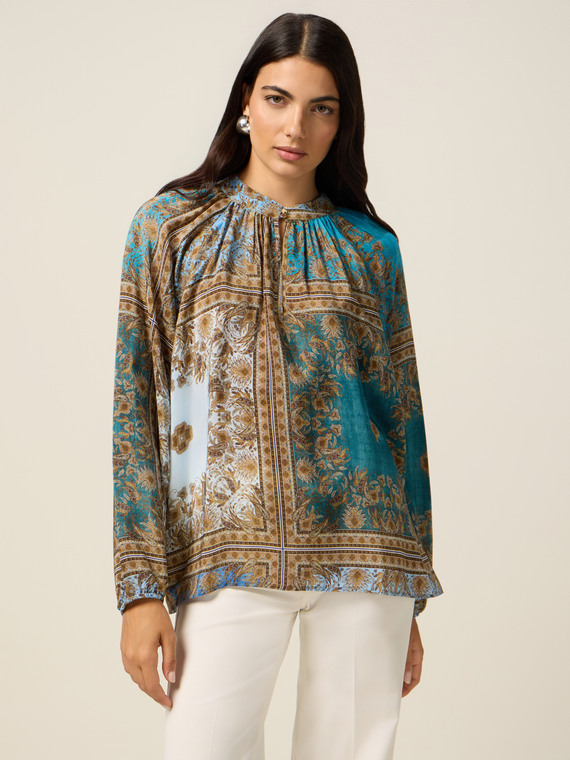 Patterned viscose blouse