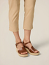 Sandali platform con zeppa in corda image number 0