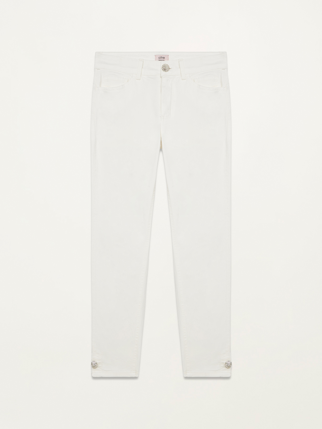 Pantaloni skinny con bottoni gioiello image number 4