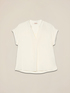 Blusa in viscosa con profili in raso image number 3