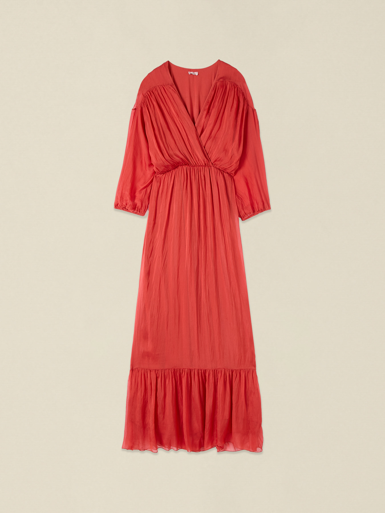 Vestito lungo in voile misto seta image number 3