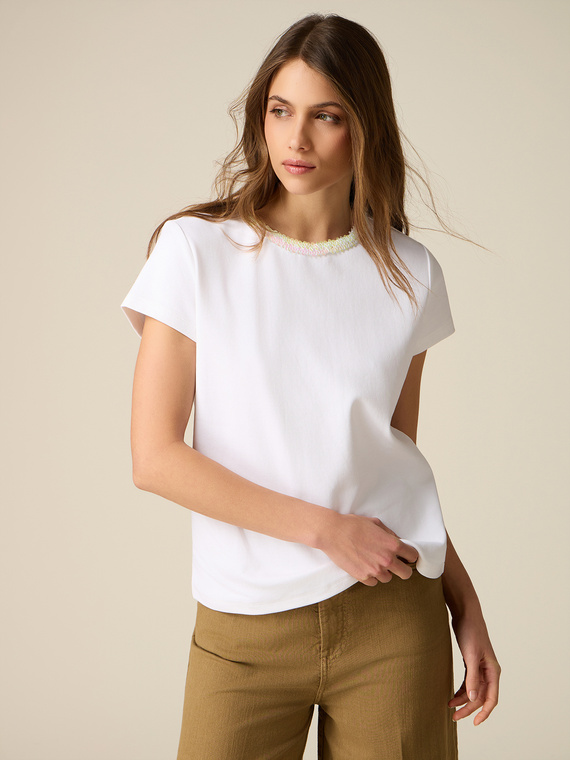 T-shirt with sequin detail