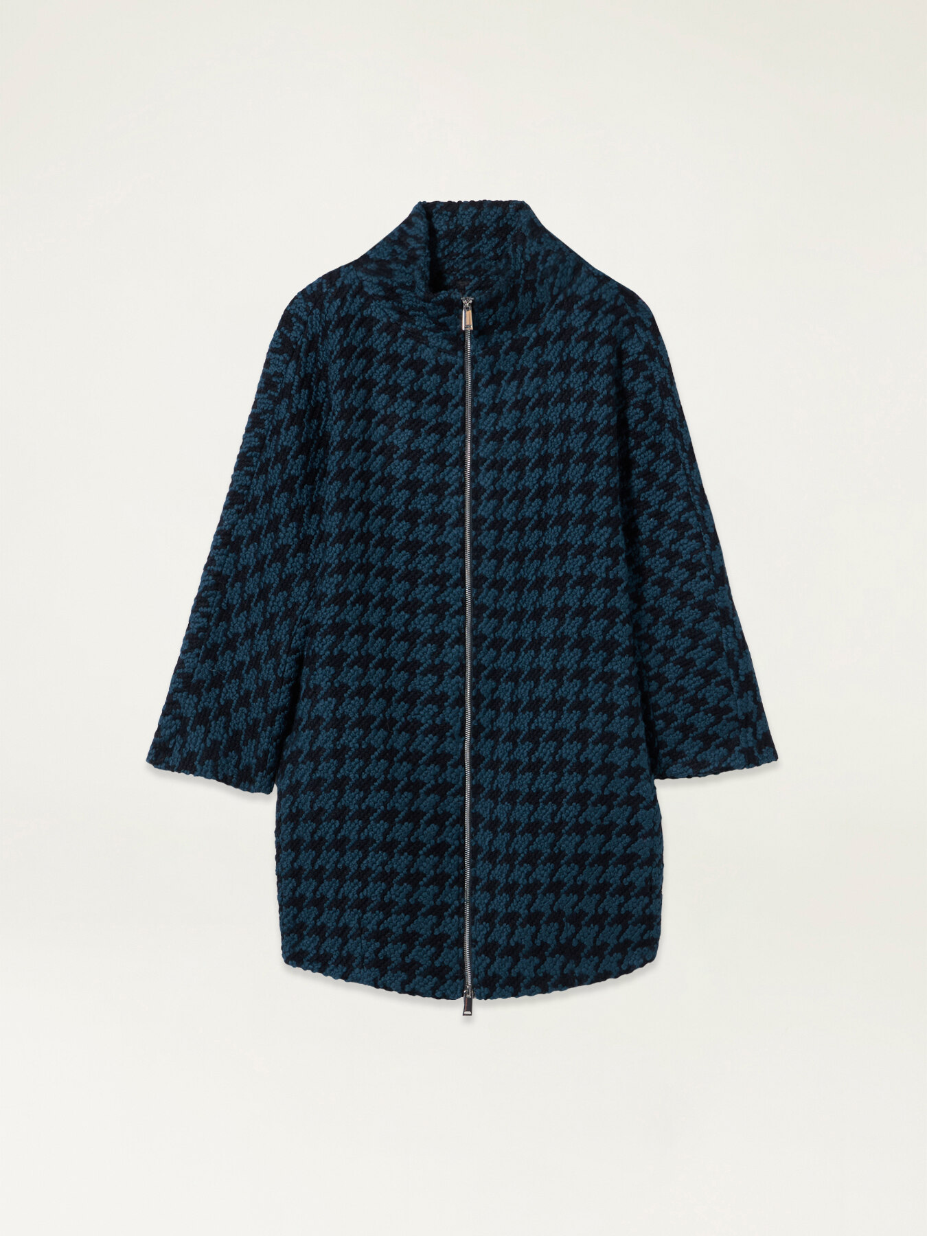 Wool blend Houndstooth coat image number 3