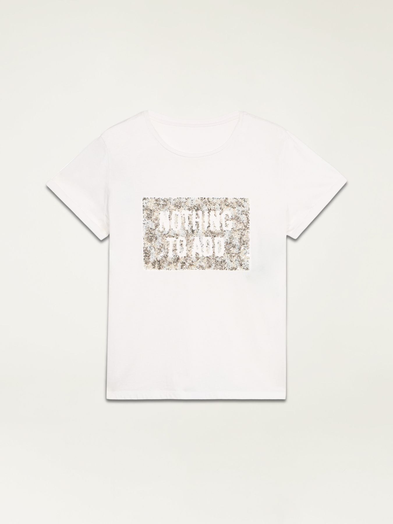 T-shirt with sequin embroidery image number 3