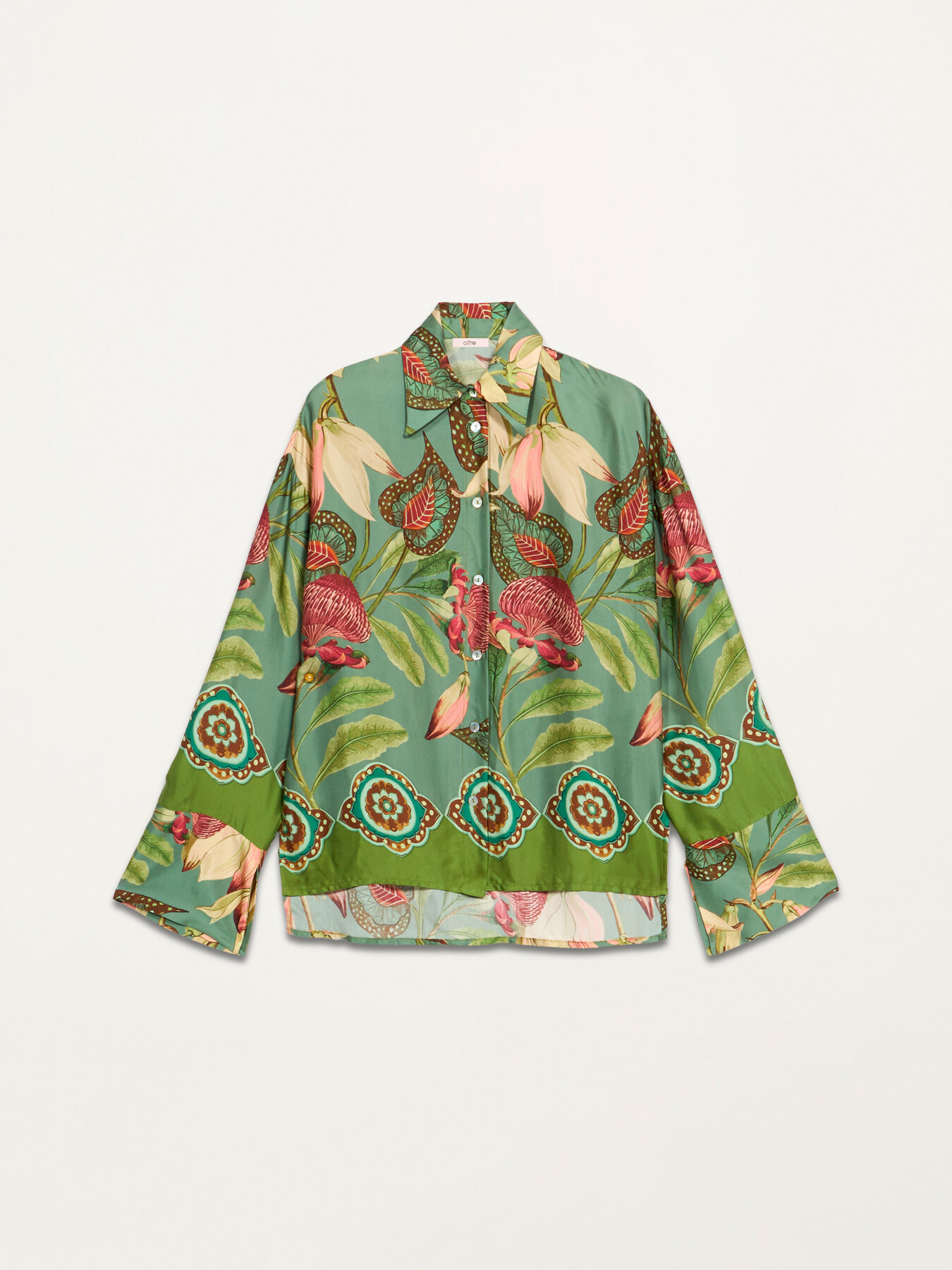 Camicia in raso fantasia image number 3