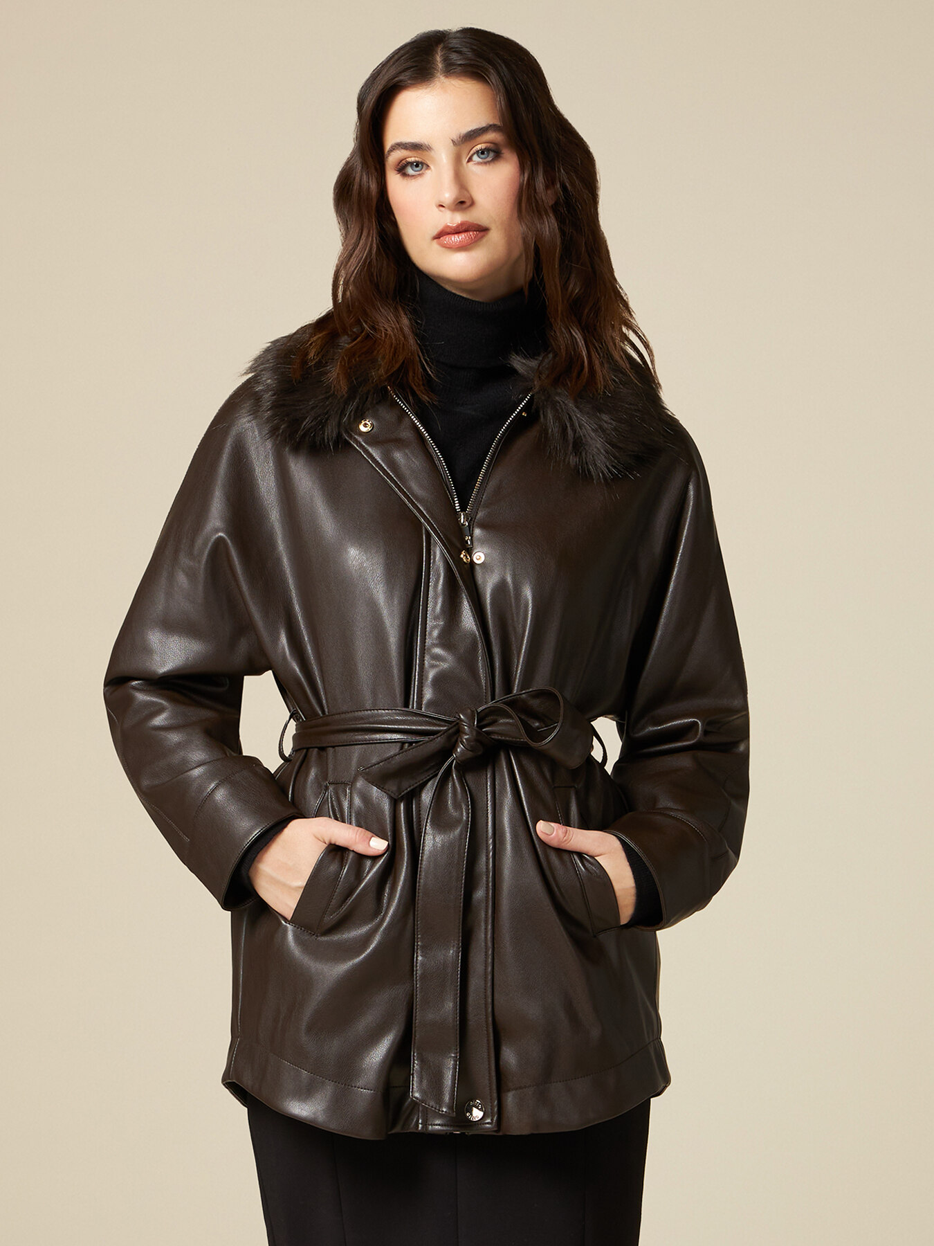 Parka in Leder-Optik image number 0