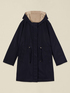 Reversible nylon parka with hood image number 3