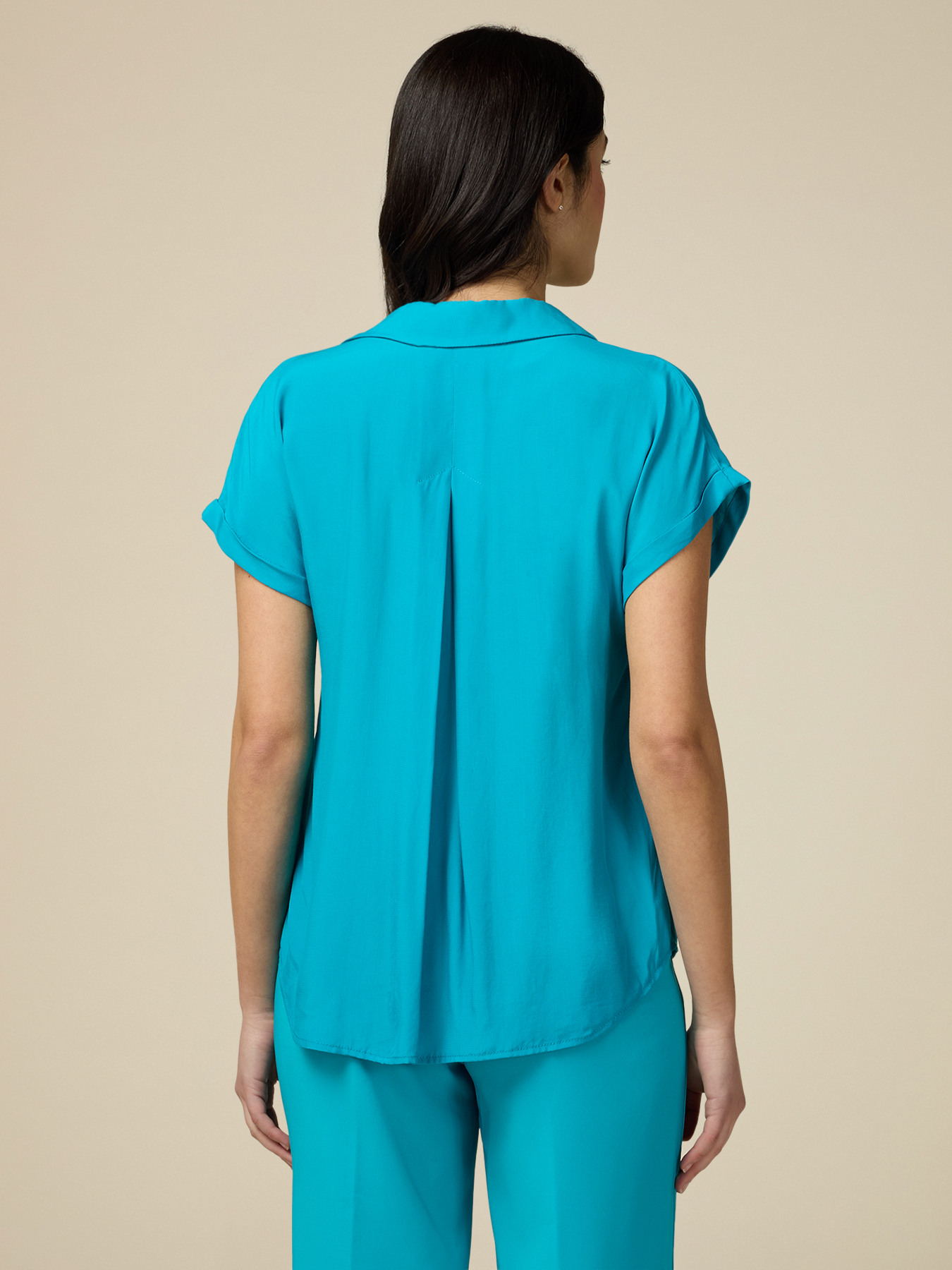 Camicia maniche corte in viscosa image number 1