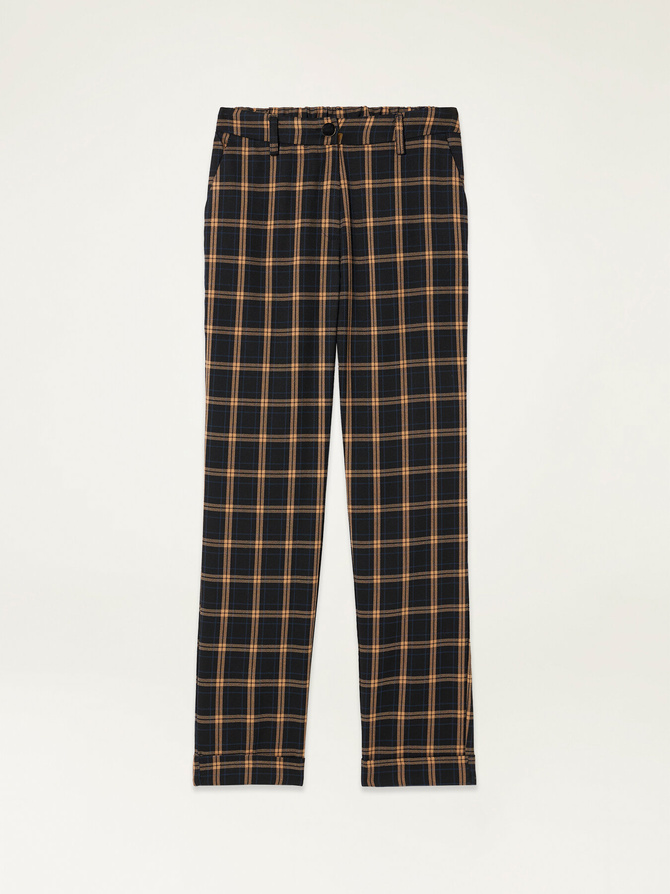 Pantalones pitillo de cuadros image number 4
