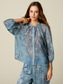 Camicia fantasia con collo alla coreana image number 0