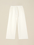 Pantaloni joggers din molton cu dantelă image number 4