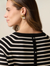 Striped sweater with buttons on the back image number 2
