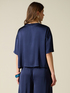 Blusa boxy in raso di viscosa image number 1