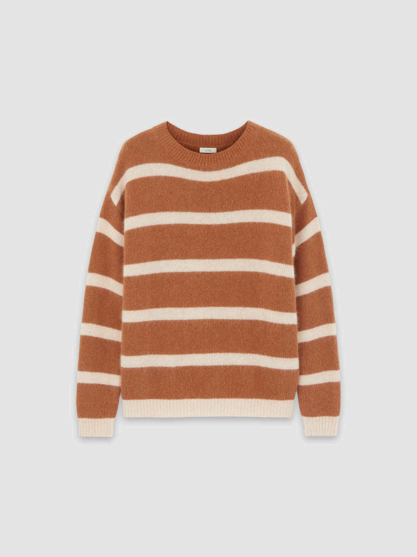 Striped angora blend sweater image number 3