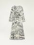 Rochie lungă din satin cu imprimeu image number 4