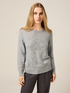 Mixed cashmere sweater with crystals image number 0