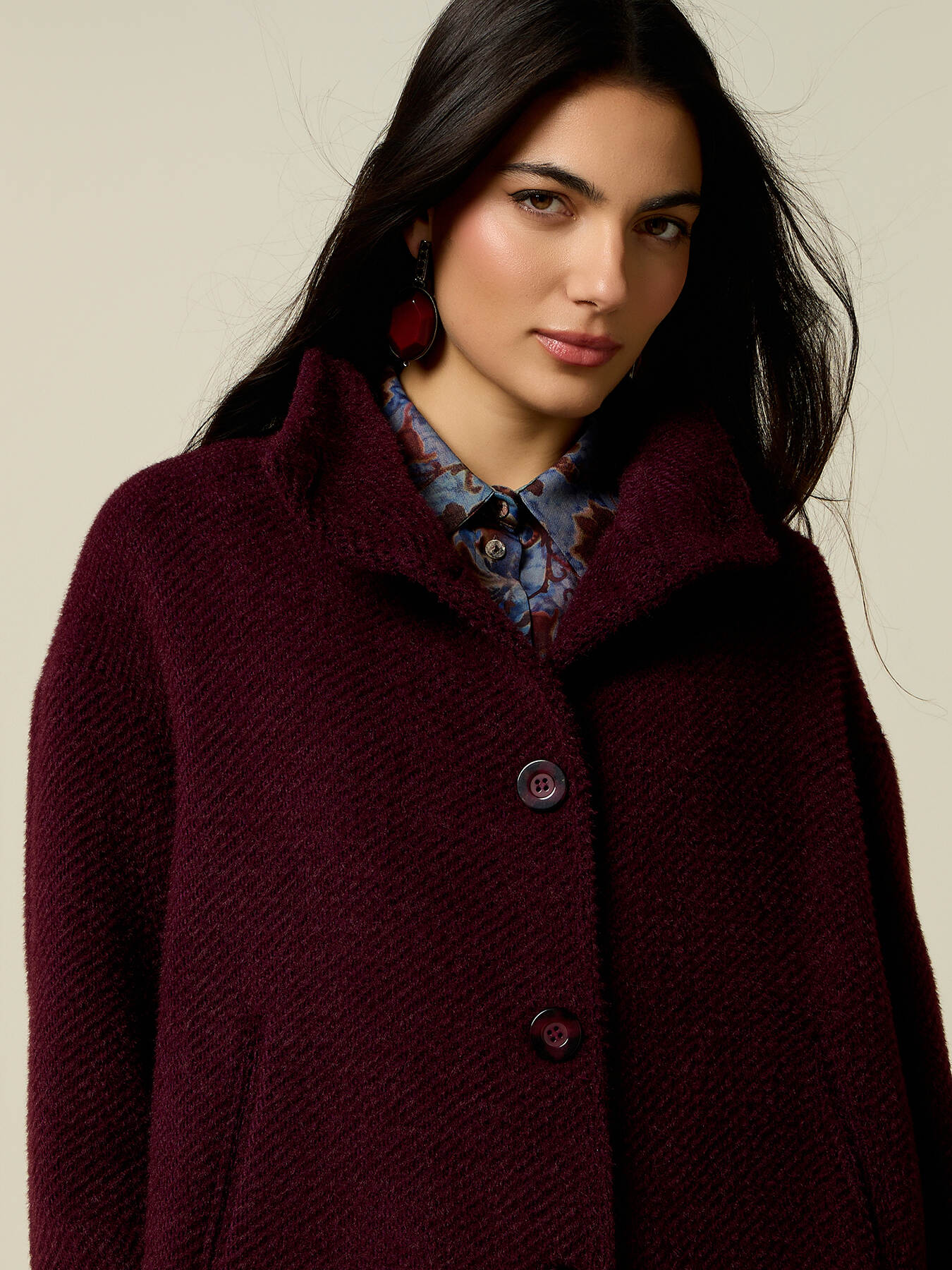 Diagonal fabric cape image number 2